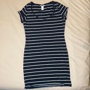 Cute Striped T-Shirt Dress
